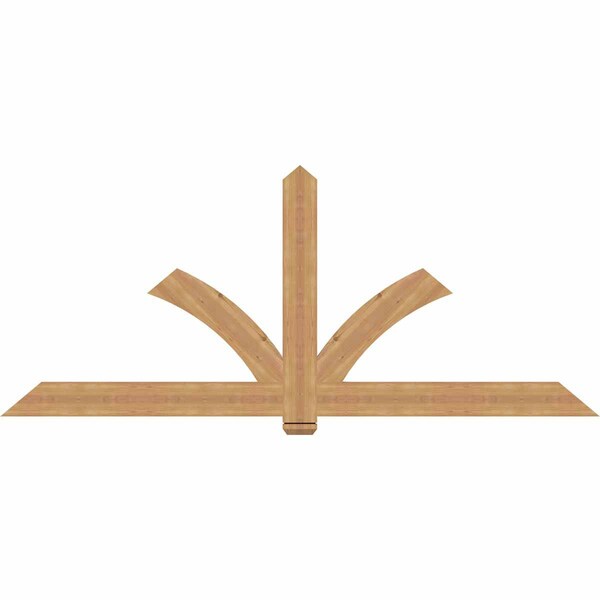 Ekena Millwork Redmond Smooth Timber Gable Bracket, Western Red Cedar, 96"W x 40"H x 1 1/2"D x 5 1/2"F, 10/12 Pitch GBW096X40X0206RED00SWR - main